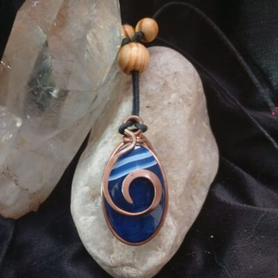 Colar Reiki Ágata Azul